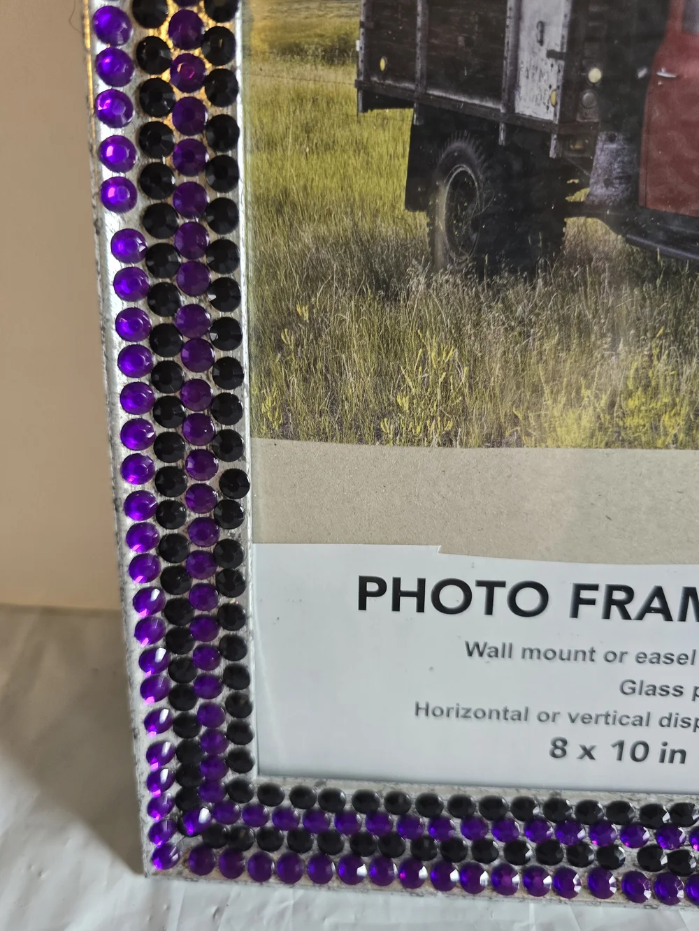 Purple Black 8x10 Photo Frame New Handmade